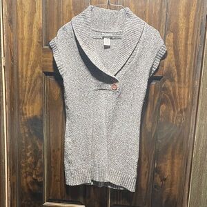 JJ always Women's Brown Shawl Collar Sweater Vest